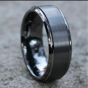 Gunmetal Gray Tungsten Ring 6mm size 10
